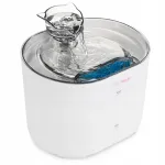 Joogipudel kassidele ja v&auml;ikestele koertele KittyTech MeowMist KT30001NA-W, valge