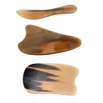 Gua Sha komplekt, 3 tk, universaalse kujuga veise sarvest massaaži t&ouml;&ouml;riistad