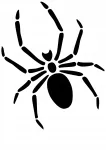 Kleebis taustata SPIDER, 15 x 12,1 cm, autole, kiivrile, s&uuml;learvutile, pagasnikule