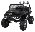 Laste elektriauto Mercedes Benz Unimog, must, 4x4, kaugjuhtimispult, pagasiruum