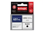 ACTIVEJET C2P10AE 651 tindikassett, must, sobib HP Ink Advantage 5575, 5645, OfficeJet 202