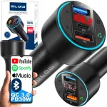FM saatja Bluetooth, USB, Type-C, QC 3.0, PD 30W, BASS, LED, MP3, laadija