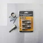 Magnetiliste 8 mm otsikute komplekt kruvikeerajale, 5 tk, kuusnurkse kujuga