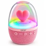 Bluetooth k&otilde;lar LED RGB s&uuml;damekujulise &ouml;&ouml;lambiga, roosa