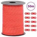 Telgi k&ouml;is pingutajate ja helkuritega, 50 m, 3 mm, vidaXL
