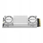 SSD ketas PNY CS3150 2TB M.2 NVMe Gen5 valgete jahutitega M280CS3150HSW-2TB-RB