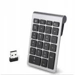 Juhtmevaba numbriline USB klaviatuur s&uuml;learvutile, hall