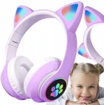 Laste juhtmevabad k&otilde;rvaklapid kassipoja LED ja Bluetooth 5.0-ga