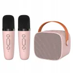 Juhtmevaba UNICORN karaoke s&uuml;steem, 2 mikrofoni, 6 W, roosa