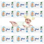 Beebide niiskenahast salvr&auml;tikud, 99% veega, Wewi, biolagunevad, 12x60