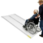 Kokkupandav alumiiniumist ratastooli ramp 150&times;73 cm, 300 kg, 5 ft