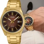 Meeste k&auml;ekell Casio MTP-1302PGC-5AV kuldne koos k&auml;ev&otilde;ruga