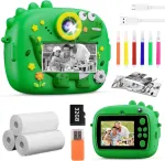 Laste digitaalne kaamera 1080P HD 48MP dinosaurusega ja printimisfunktsiooniga