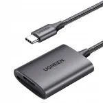 USB-C kaardilugeja Ugreen 5Gb/s SD microSD TF MMC arvutile
