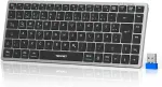 TeckNet BT/2.4G juhtmevaba vaikne klaviatuur, h&otilde;bedane, QWERTZ