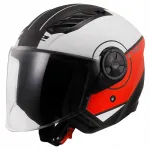LS2 OF616 Airflow II Cover avatud kiiver, valge/punane, matt, L