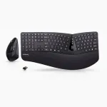 Juhtmevaba ergonoomiline vertikaalne STEEL klaviatuuri ja hiire komplekt