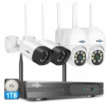 Hiseeu 5MP IP66 v&auml;line valvekaamera 1TB k&otilde;vakettaga WiFi kaudu