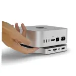 Doki alus MAC MINI M4 alumiinium, HDMI 4K, SSD NVME tugi, silikoon, teras