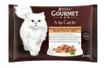 Purina Gourmet a la Carte m&auml;rg kassitoit, 4 x 85g, k&ouml;&ouml;giviljadega, erinevad maitsed