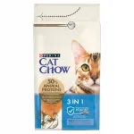 Kuiv kassitoit Purina CAT CHOW 3in1 kalkunilihaga, 1,5 kg