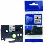 Kleepuv lint Brother, 24 mm, h&otilde;bedane musta tekstiga, AZe951 / TZe951 / TZe-951 / TZ951