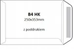 Valged B4 &uuml;mbrikud, 250x353 mm, tr&uuml;kiga, 50 tk.