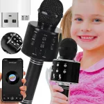 Juhtmevaba laste karaokemikrofon Bluetooth k&otilde;lariga