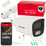 V&auml;listingimuste IP-kaamera 8 MP, IP67, 30 m IR, 4K, metallist korpus, POE, AI kaheastmeline valgus