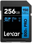 Lexar 256GB SDXC 800x Pro UHS-I, C10 (V30) U3 m&auml;lukaart, 150MB/s lugemine, 45MB/s kirjutamine