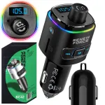 Autoline FM Bluetooth saatja, kiirlaadija 23W PD QC3.0, USB-C, LED
