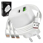 Kiirlaadija 20W 3000mA USB ja USB-C 3in1 kaabliga iPhone jaoks