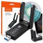 Traadita v&otilde;rguadapter USB 3.0 WiFi antenniga, 1300Mbps, 5G, sobib arvutile ja s&uuml;learvutile
