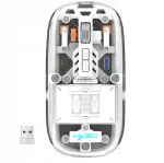 Juhtmevaba l&auml;bipaistev Bluetooth hiir, 3 t&ouml;&ouml;režiimi, 2.4G USB, 2400 DPI, valge