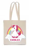Taaskasutatav ECO BAG, liivakarva, soovitud tekstiga, Unicorn Rainbow TT_575_e