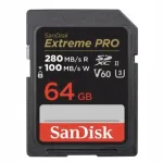M&auml;lukaart Sandisk SDXC 64 GB EXTREME PRO 280MB/s C10 UHS-II V60