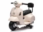Elektriline t&otilde;ukeratas lastele SUN BABY Vespa seljatoega, valge