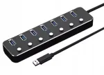 USB jaotur, 7 x USB 3.0 pesa, l&uuml;lititega