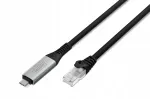 USB-C adapteri kaabel, RJ45 Cat. 6A S/FTP, 1 Gbit/s, USB 3.2 Gen1, LSZH, 2 m