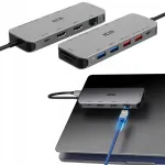 USB-C adapter 2x HDMI, MacBook dokiplaat