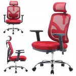 Kontoritool BHP M56, ergonoomiline, reguleeritav, punane