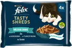 FELIX TASTY SHREDS m&auml;rgav kassikarp l&otilde;he ja tuunaga 4x80g