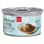 Natural Kitty m&auml;rg kassitoit tuunikala puljongis, 80 g