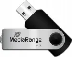 USB-m&auml;lupulk MediaRange 64GB, p&ouml;&ouml;ratav, USB 2.0, h&otilde;bedane-must