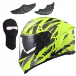 Motorratturi kiiver LS2 FF818 STORM III KAOS H-V kollane, sportlik, suurus XS