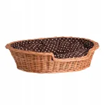 Punutud lemmiklooma korv Esmira pruuniga padi, 100x75 cm, k&otilde;rgus 27 cm