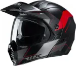 Motojalgratturi kiiver HJC C80 Rox must/punane, suurus XL