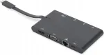 Pordi alus DIGITUS DA-70865, 4x USB 3.0, USB-C, UHD 4K HDMI, VGA, 100W