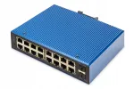 Digitus t&ouml;&ouml;stuslik juhitav v&otilde;rgu l&uuml;liti, 16+2 Gigabit Ethernet porti