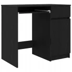 Kirjutuslaud musta tamme toonis, 86x49x76 cm, liimitud puit